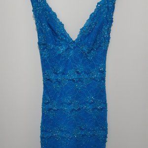 Sexy Marciano Blue Dress with sequin detail - XS (NWOT)